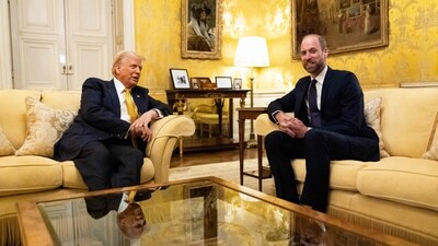 US President-elect Donald Trump (L) talks with Britain's Prince William, Prince of Wales, during a meeting in the Salon Jaune room at the UK Ambassadors residence in Paris, on December 7, 2024. (AFP / Aaron Chown) US President-elect Donald Trump (L) talks with Britain's Prince William, Prince of Wales, during a meeting in the Salon Jaune room at the UK Ambassadors residence in Paris, on December 7, 2024. (AFP / Aaron Chown)