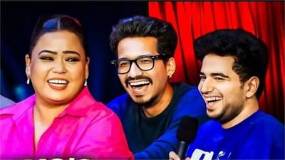 Bharti Singh and Haarsh Limbachiyaa at Samay Raina's show. (Twitter)