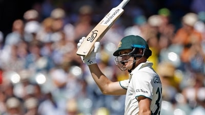 Australia's Marnus Labuschagne played a 64-run knock off 126 balls. (AP) Australia's Marnus Labuschagne played a 64-run knock off 126 balls. (AP)
