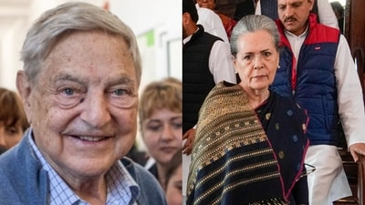 George Soros (L) and Congress leader Sonia Gandhi (R). George Soros (L) and Congress leader Sonia Gandhi (R).