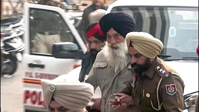 Narain Singh Chaura being produced in the court in Amritsar on Sunday. (ANI) Narain Singh Chaura being produced in the court in Amritsar on Sunday. (ANI)