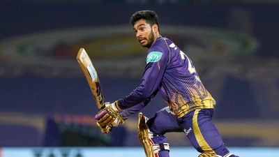 Venkatesh Iyer returned to the top of the order for KKR (PTI) Venkatesh Iyer returned to the top of the order for KKR (PTI)