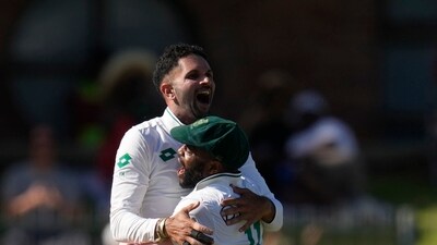 On day four during the second innings, Maharaj was the last bowler to strike for the Proteas, before Kusal Mendis and skipper Dhananjaya de Silva battled it out for 18.5 overs, ending the day four at 205/5. (AP) On day four during the second innings, Maharaj was the last bowler to strike for the Proteas, before Kusal Mendis and skipper Dhananjaya de Silva battled it out for 18.5 overs, ending the day four at 205/5. (AP)