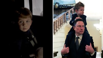 In the 10-second clip, X can be seen seated in the back of a car with his father Elon Musk filming him. (X/@elonmusk) In the 10-second clip, X can be seen seated in the back of a car with his father Elon Musk filming him. (X/@elonmusk)