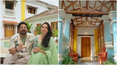 Arshad Warsi and Maria Goretti's home was in old Portuguese style with a personal and rustic touch. (Youtube/@asianpaints)