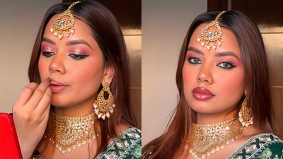Delhi beauty influencer sparked outrage after using green chilli as a lip plumper in a viral video. (Instagram/shubhangi_anand__) Delhi beauty influencer sparked outrage after using green chilli as a lip plumper in a viral video. (Instagram/shubhangi_anand__)