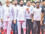 Deputy chief minister Eknath Shinde is still bargaining hard for key portfolios for the Shiv Sena and the number of ministerial berths to be allotted to his party. (PTI) Deputy chief minister Eknath Shinde is still bargaining hard for key portfolios for the Shiv Sena and the number of ministerial berths to be allotted to his party. (PTI)