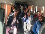 The evacuees included 44 'zaireen' from Jammu and Kashmir who were stranded at Saida Zainab. The evacuees included 44 'zaireen' from Jammu and Kashmir who were stranded at Saida Zainab.