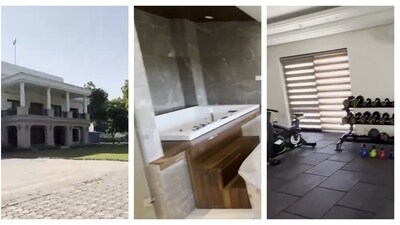Delhi BJP chief Virendra Sachdeva claimed that the bungalow is equipped with a gym, sauna room, and jacuzzi. (X/Virendra Sachdeva ) Delhi BJP chief Virendra Sachdeva claimed that the bungalow is equipped with a gym, sauna room, and jacuzzi. (X/Virendra Sachdeva )
