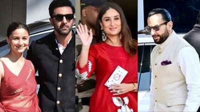 Alia Bhatt, Ranbir Kapoor, Kareena Kapoor and Saif Ali Khan were spotted at a Mumbai airport.