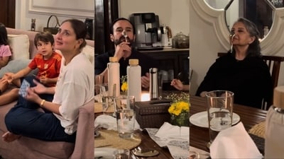Kareena Kapoor, Saif Ali Khan, and Taimur Ali Khan were part of Sharmila Tagore's birthday bash.