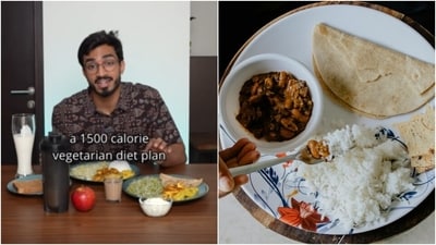 Fitness coach Ralston D'Souza shared an insightful reel showing how we can hit 1500 calories in a day with a high-protein veg meal. (Instagram/@ral.livezy, Pexels) Fitness coach Ralston D'Souza shared an insightful reel showing how we can hit 1500 calories in a day with a high-protein veg meal. (Instagram/@ral.livezy, Pexels)