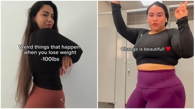 Eliuth Lopez, who lost 100 lbs, found that her body went through weird changes when she lost weight. Eliuth Lopez, who lost 100 lbs, found that her body went through weird changes when she lost weight.