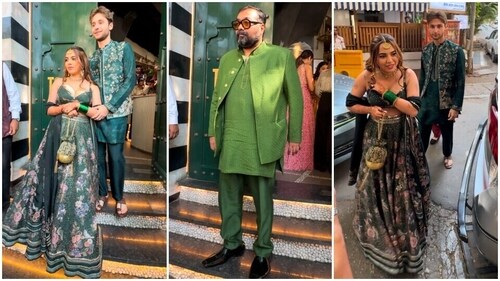 Anurag Kashyap, Aaliyah Kashyap, and Shane Gregoire get clicked by the paparazzi.