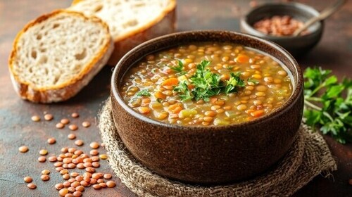 Warm lentil soup Warm lentil soup