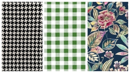 Houndstooth, gingham and floral pattern to be in trend in 2025. (Shutterstock) Houndstooth, gingham and floral pattern to be in trend in 2025. (Shutterstock)