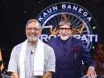 Nana Patekar with Amitabh Bachchan on Kaun Banega Crorepati 16.