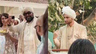 Anurag Kashyap vibes to dhol beats as he welcomes Shane Gregoire's baraat. (Instagram) Anurag Kashyap vibes to dhol beats as he welcomes Shane Gregoire's baraat. (Instagram)