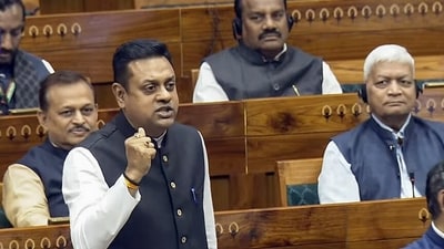 New Delhi, Dec 03 (ANI): Bharatiya Janata Party (BJP) MP Sambit Patra speaks in the Lok Sabha during the Winter Session of the Parliament, in New Delhi on Tuesday. (ANI Photo/Sansad TV) (Sansad TV) New Delhi, Dec 03 (ANI): Bharatiya Janata Party (BJP) MP Sambit Patra speaks in the Lok Sabha during the Winter Session of the Parliament, in New Delhi on Tuesday. (ANI Photo/Sansad TV) (Sansad TV)