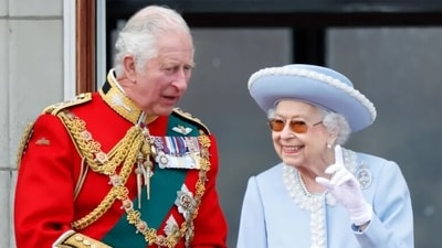 King Charles recalled memories from his late mother, Queen Elizabeth II's coronation. (Getty)