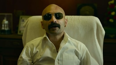 Fahadh Faasil in a different avatar as the villain in Pushpa: The Rise. Fahadh Faasil in a different avatar as the villain in Pushpa: The Rise.