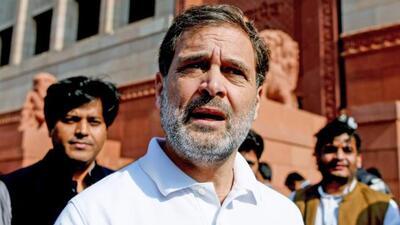 Gandhi said the BJP has been making “baseless” allegations against him to “distract” attention from the Adani issue. (ANI photo) Gandhi said the BJP has been making “baseless” allegations against him to “distract” attention from the Adani issue. (ANI photo)