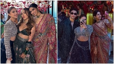 Khushi Kapoor attended Aaliyah Kashyap's pre-wedding function on Tuesday. Khushi Kapoor attended Aaliyah Kashyap's pre-wedding function on Tuesday.