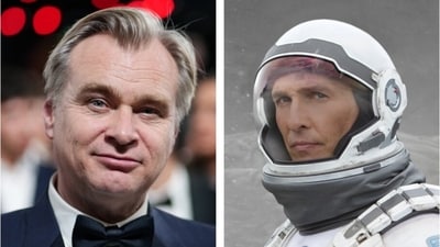 Christopher Nolan celebrates re-release of Matthew McConaughey's Interstellar. Christopher Nolan celebrates re-release of Matthew McConaughey's Interstellar.
