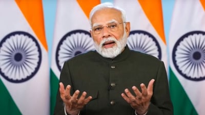 Prime Minister Narendra Modi interacts with partcipants of the Smart India Hackathon 2024 on Wednesday. (PTI)