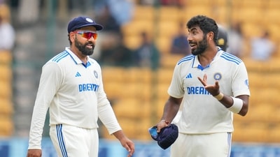 India's Rohit Sharma and Jasprit Bumrah (PTI) India's Rohit Sharma and Jasprit Bumrah (PTI)