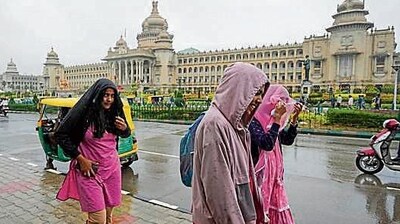 IMD predicted widespread moderate rainfall across Karnataka due to the formation of a low-pressure area over the Bay of Bengal. IMD predicted widespread moderate rainfall across Karnataka due to the formation of a low-pressure area over the Bay of Bengal.