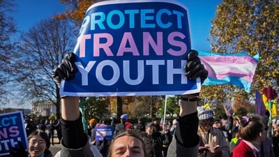 The decision, which will be revisited in 2027, effectively bans a common approach to medical gender transitions for youths. (AP)