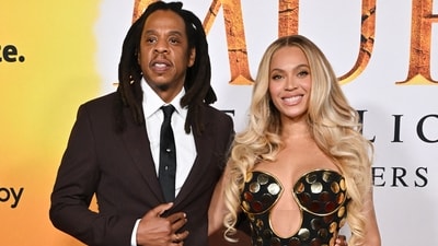US rapper Jay-Z and US singer-songwriter Beyonce attend the world premiere of Disney's "Mufasa: The Lion King" at the Dolby theater in Hollywood, California, December 9, 2024. (AFP / Lisa O'CONNOR)