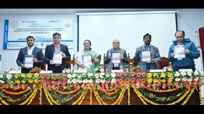 The abstracts of various researches which will be talked about during the three-day convention, and were released in the form of a book during the inaugural programme. (HT Photo) The abstracts of various researches which will be talked about during the three-day convention, and were released in the form of a book during the inaugural programme. (HT Photo)