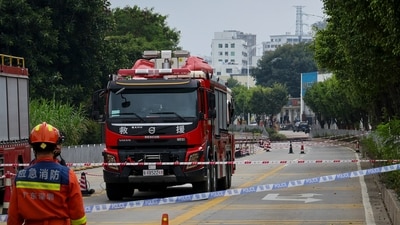 The Shenzhen fire brigade said it had dispatched 16 fire trucks and 80 rescue personnel. (Image for representation/AP) The Shenzhen fire brigade said it had dispatched 16 fire trucks and 80 rescue personnel. (Image for representation/AP)