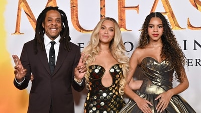 Jay-Z, Beyonce and their daughter Blue Ivy Carter attend the world premiere of Disney's Mufasa: The Lion King. (AFP) Jay-Z, Beyonce and their daughter Blue Ivy Carter attend the world premiere of Disney's Mufasa: The Lion King. (AFP)