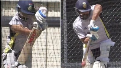Virat Kohli (L) and Rohit Sharma during net session on Tuesday (X) Virat Kohli (L) and Rohit Sharma during net session on Tuesday (X)