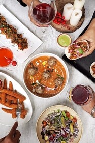Chicken meatball in a smoky strawberry chipotle sauce Chicken meatball in a smoky strawberry chipotle sauce