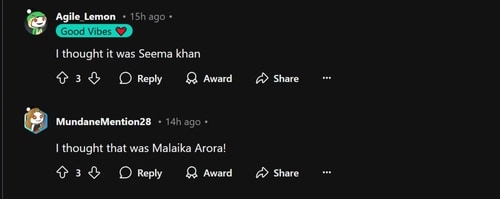 Many others weighed in, noting she also resembled other Bollywood stars Many others weighed in, noting she also resembled other Bollywood stars