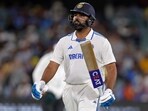 India's captain Rohit Sharma walks off the field after losing his wicket India's captain Rohit Sharma walks off the field after losing his wicket