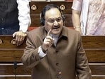 JP Nadda attacked the Opposition leaders who have submitted a notice to bring a motion for removal of Rajya Sabha Chairman Jagdeep Dhankhar. (ANI photo) JP Nadda attacked the Opposition leaders who have submitted a notice to bring a motion for removal of Rajya Sabha Chairman Jagdeep Dhankhar. (ANI photo)
