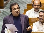 Union transport minister Nitin Gadkari speaks in the Lok Sabha during the Winter session of Parliament, in New Delhi, Thursday, Dec. 12, 2024. Union transport minister Nitin Gadkari speaks in the Lok Sabha during the Winter session of Parliament, in New Delhi, Thursday, Dec. 12, 2024.
