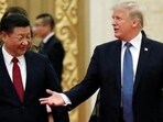 US President Donald Trump and China's President Xi Jinping at the Great Hall of the People in Beijing, China. (File)