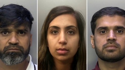 A combination of handout photographs made available by Surrey Police on December 11, 2024 shows (L-R) Urfan Sharif, Beinash Batool and Faisal Malik, respectively father, stepmother and uncle of British-Pakistani girl Sara Sharif in custody. (AFP) A combination of handout photographs made available by Surrey Police on December 11, 2024 shows (L-R) Urfan Sharif, Beinash Batool and Faisal Malik, respectively father, stepmother and uncle of British-Pakistani girl Sara Sharif in custody. (AFP)
