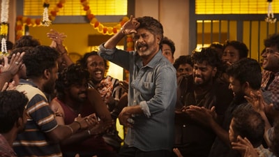 Chikitu Vibe from Coolie shows Rajinikanth with a spring in his step.
