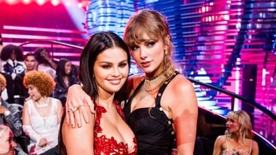 Selena Gomez with Taylor Swift at the 2023 VMAs. Selena Gomez with Taylor Swift at the 2023 VMAs.