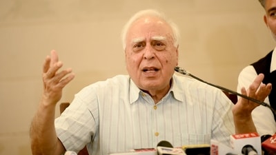 Rajya Sabha member Kapil Sibal addressing the media during a press conference at Chandigarh Press Club. (Ravi Kumar/HT) Rajya Sabha member Kapil Sibal addressing the media during a press conference at Chandigarh Press Club. (Ravi Kumar/HT)