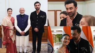 Alia Bhatt and Ranbir Kapoor with Prime Minister Narendra Modi