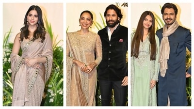 Aaliyah Kashyap and Shane Gregoire reception: Suhana Khan, Sobhita Dhulipala with Naga Chaitanya, Nawazuddin Siddiqui with daughter Shora at the do. (Pics: Yogen Shah) Aaliyah Kashyap and Shane Gregoire reception: Suhana Khan, Sobhita Dhulipala with Naga Chaitanya, Nawazuddin Siddiqui with daughter Shora at the do. (Pics: Yogen Shah)
