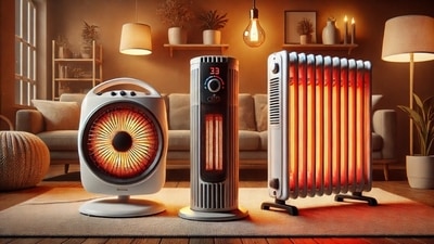 Comparison between an oil filled room heater and a halogen room heater Comparison between an oil filled room heater and a halogen room heater